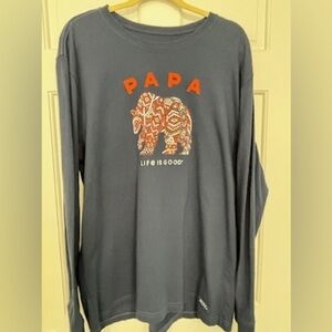 Life is Good Men's Tribal‎ Papa Bear Long Sleeve Crusher Tee